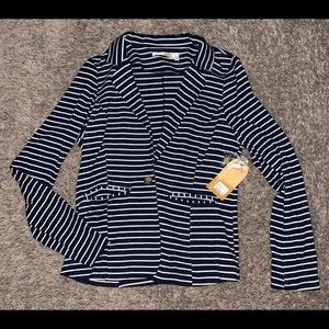 Andree by unit navy and white blazer